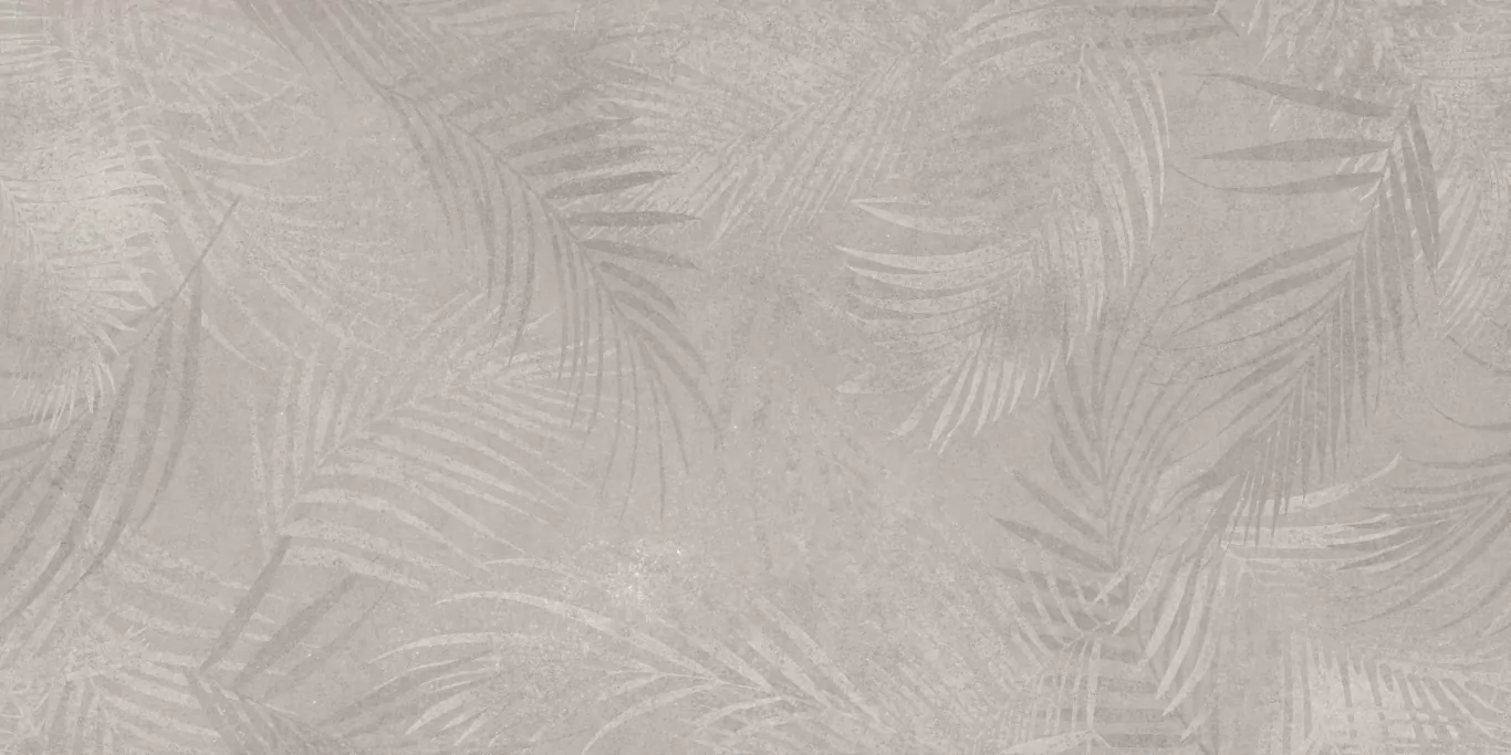 Керамогранит 17549 Floresta листья светло-серый ректификат 60x120