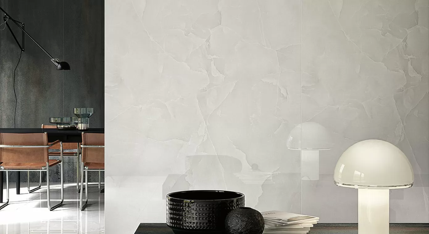 Плитка fQCC Roma Gold Onice Neve Brillante 15x56