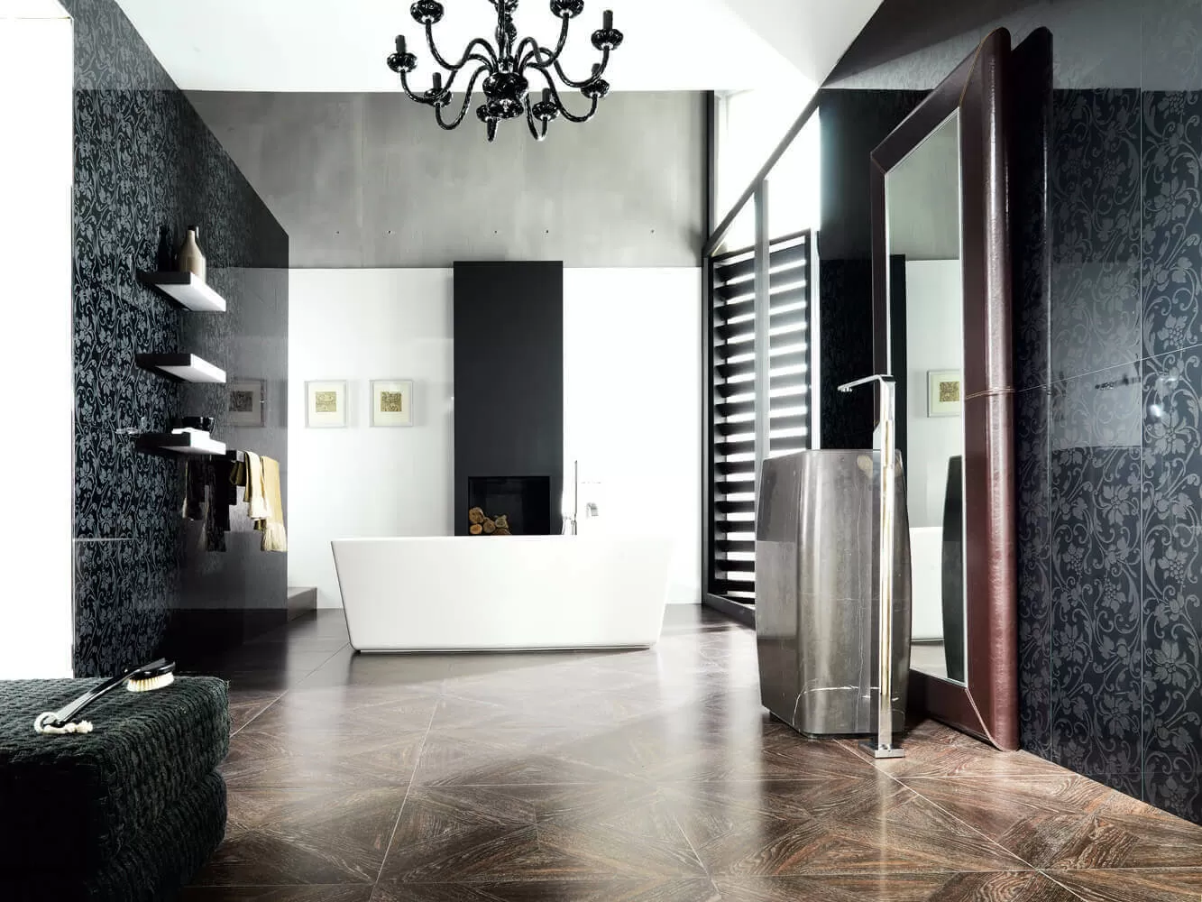 Плитка V13897681 Deco Crystal Dark 33.3x100