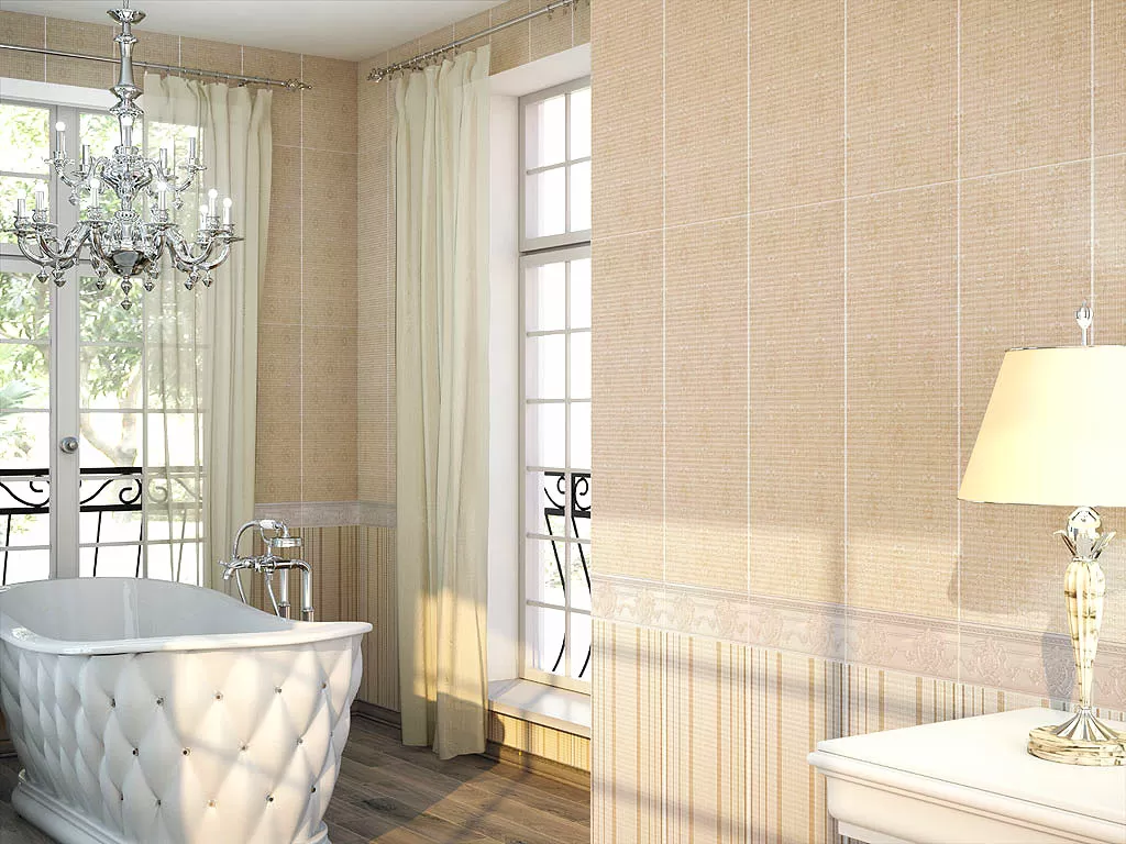 Плитка Loire Moldura Candes Ivory 5x25