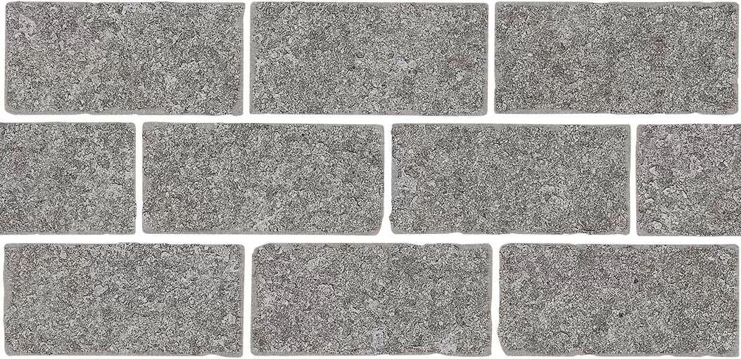 Керамогранит BR025T Бордюр Роверелла пепельный мозаичный 34,5x14,7x0,9