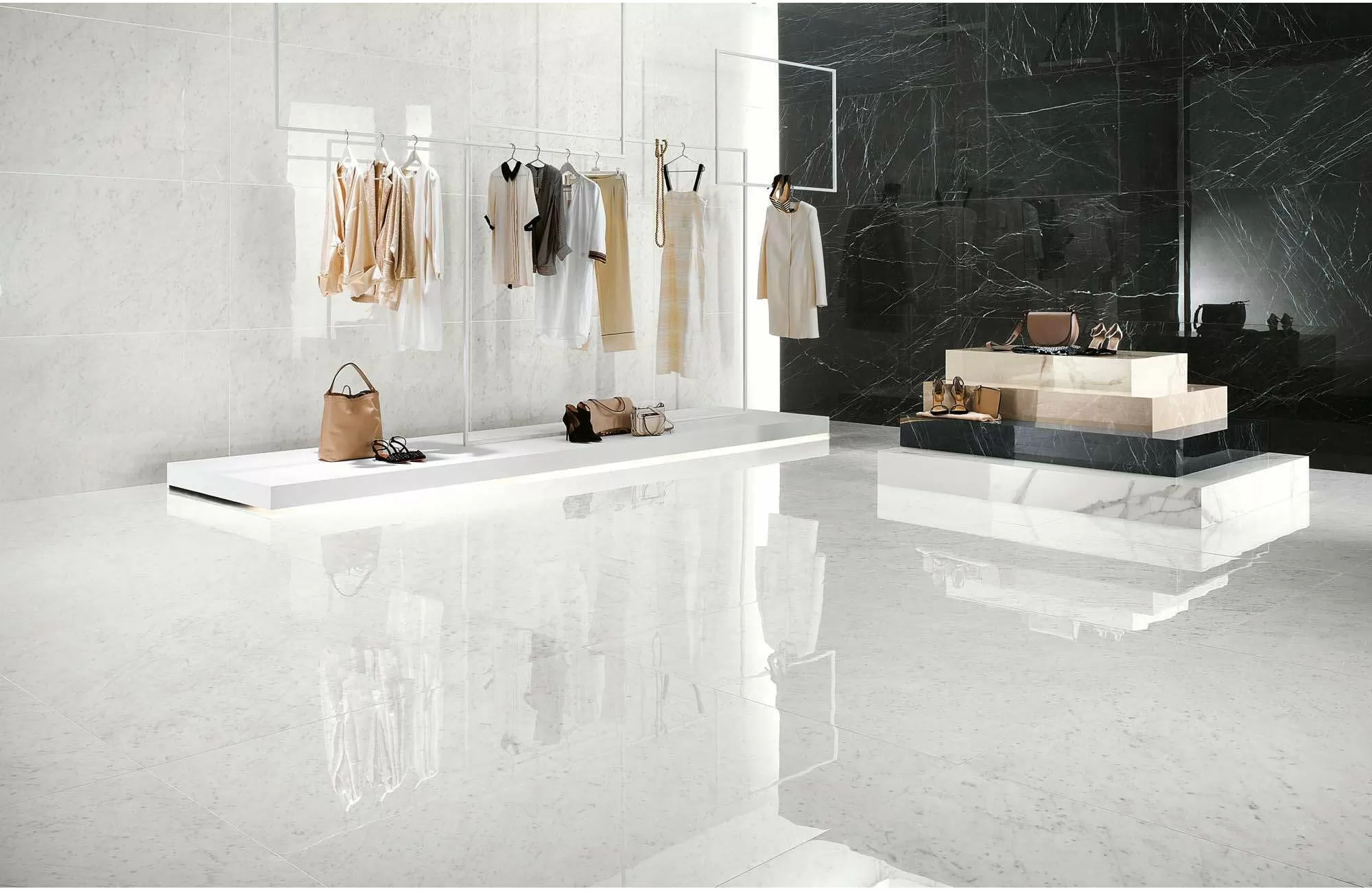 Плитка fNHR Roma Diamond Carrara Brillante 25x75