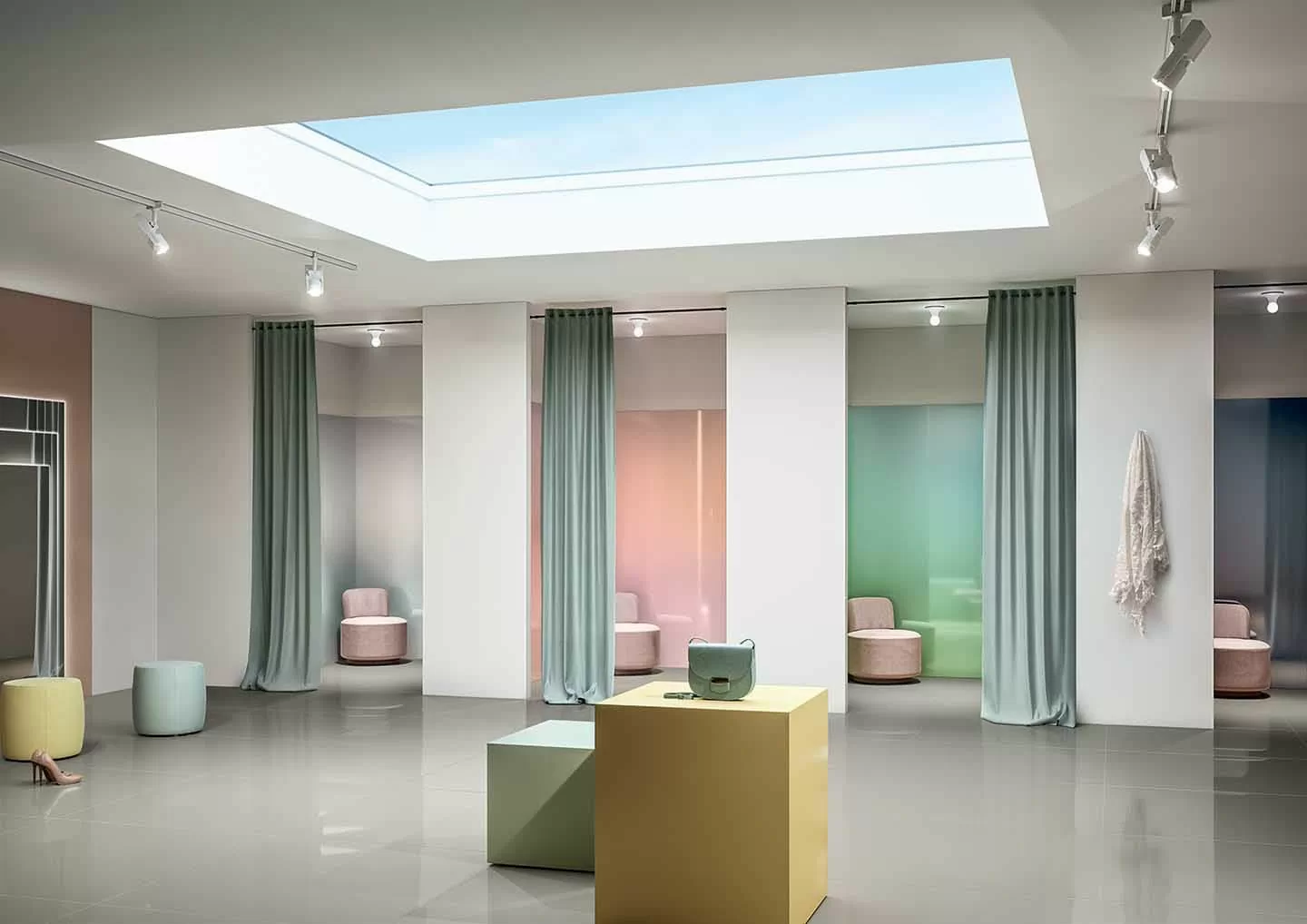 Керамогранит 757506 Cromatica Bianco Rosa A Luc Ret 6mm 120x240