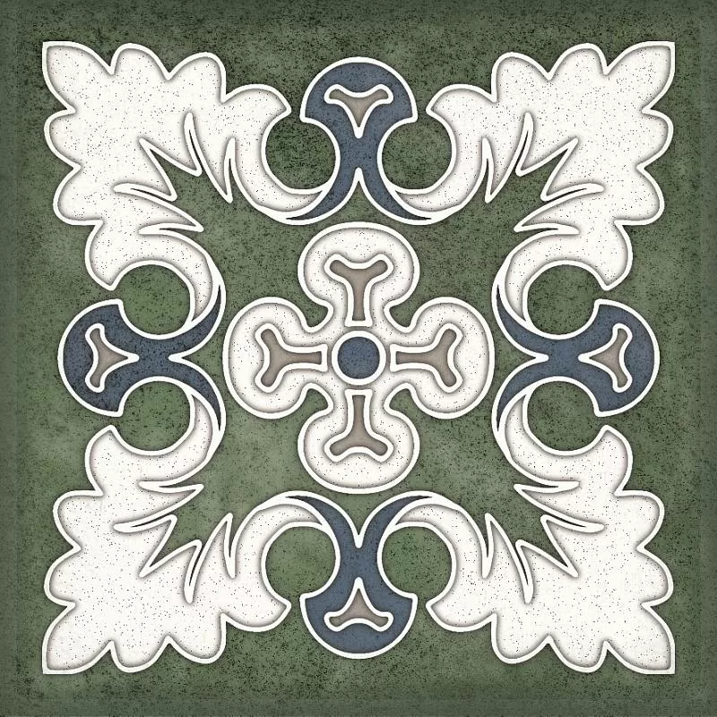 Плитка Smalto Decor Verde 1 15x15