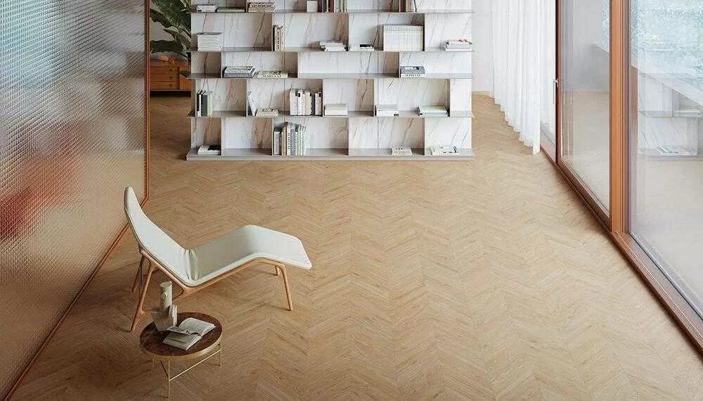 Керамогранит EKP9 Mimesis Avorio Chevron Nat 11x54