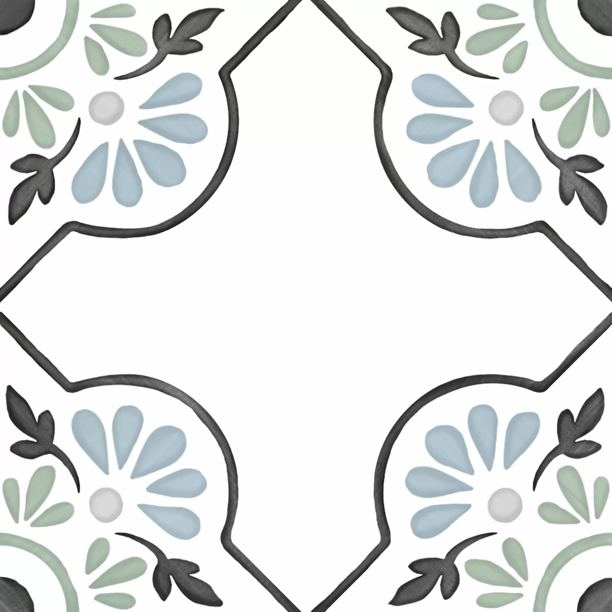 Керамогранит 31079 TANGER BLUE PETALS R9 12.3x12.3