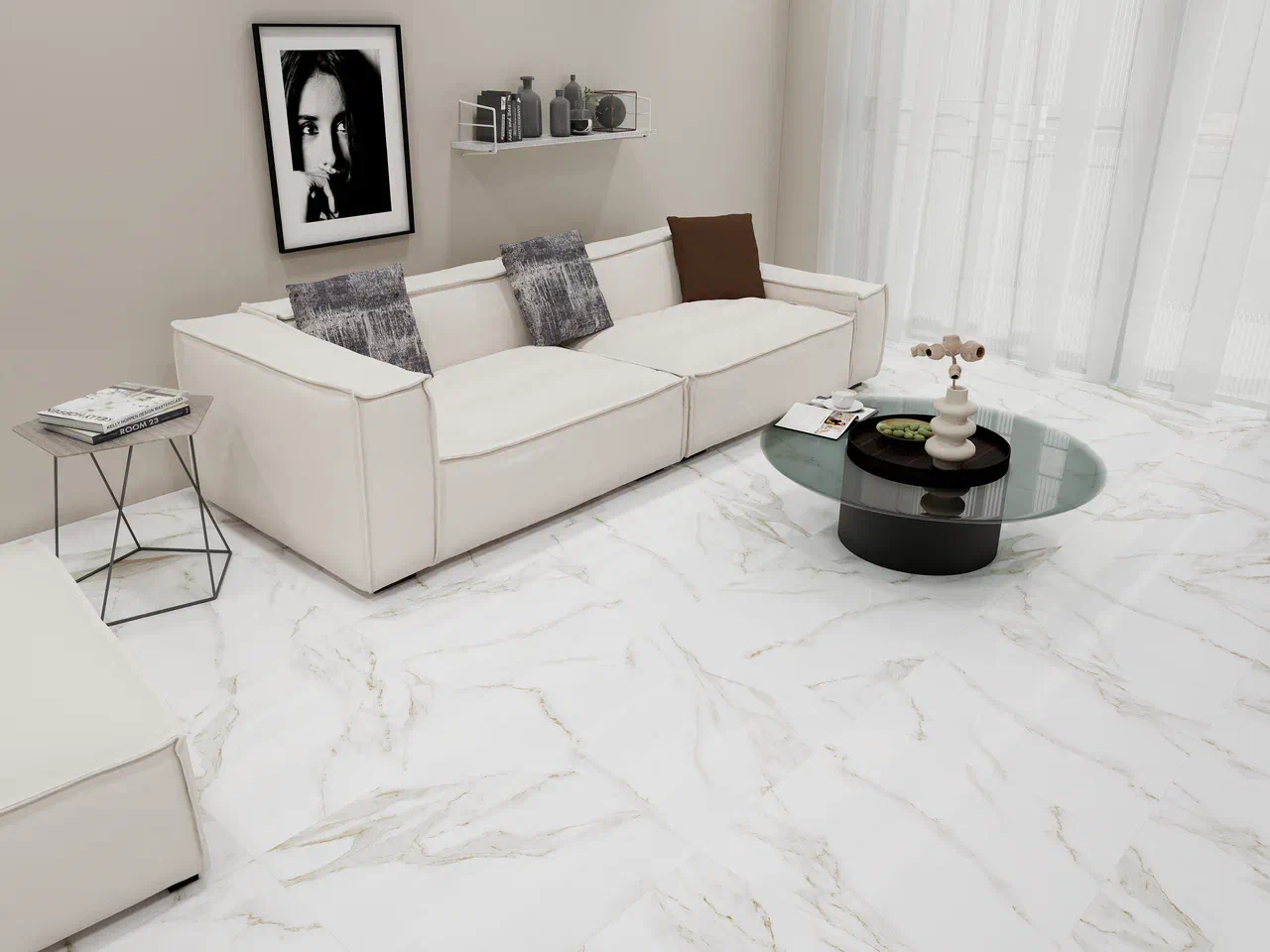 Мозаика Mosaic Statuario Eva Satin 300x300
