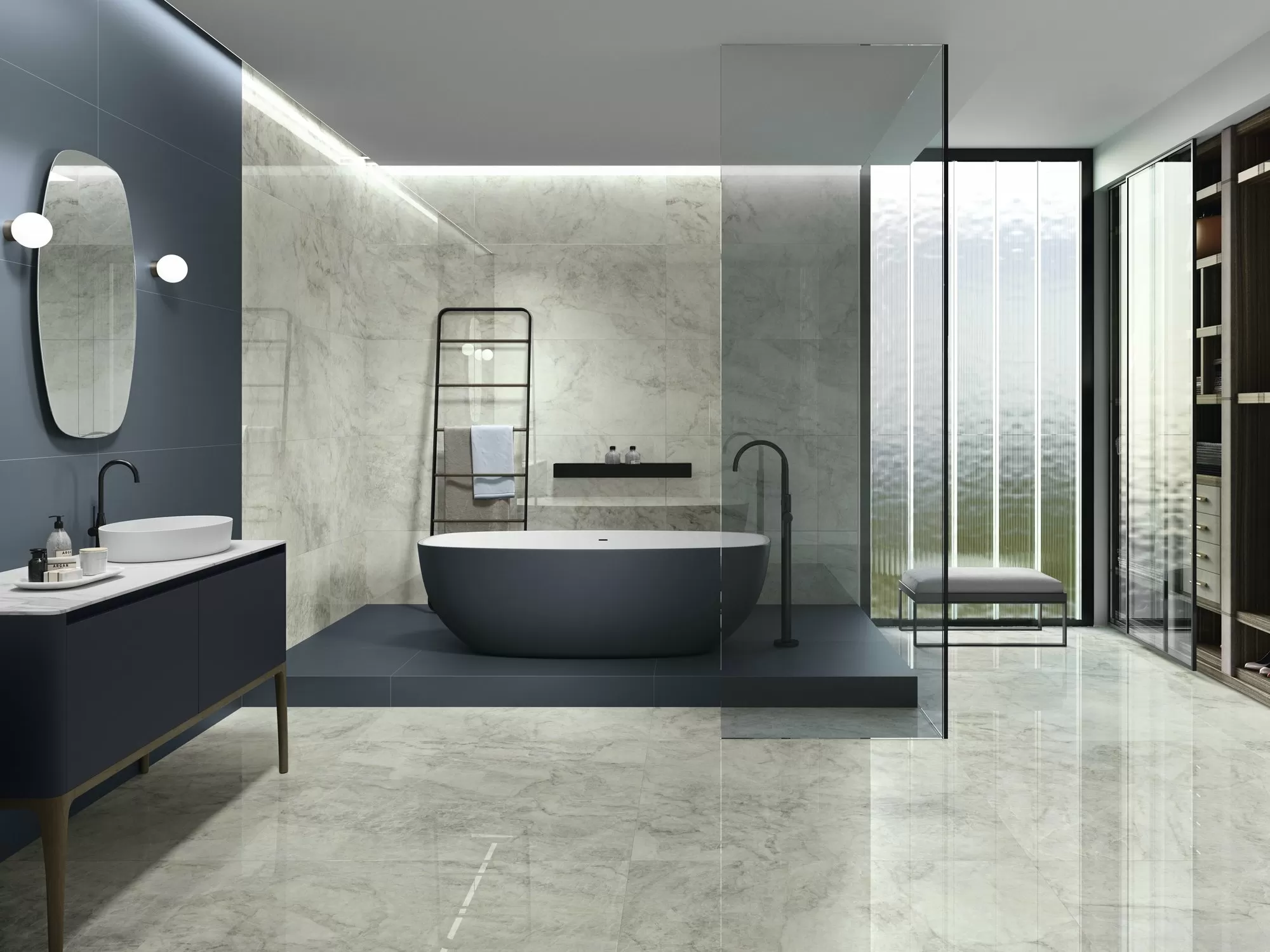 Керамогранит A041966 Taj Majal Pearl Pol Rect 120x280
