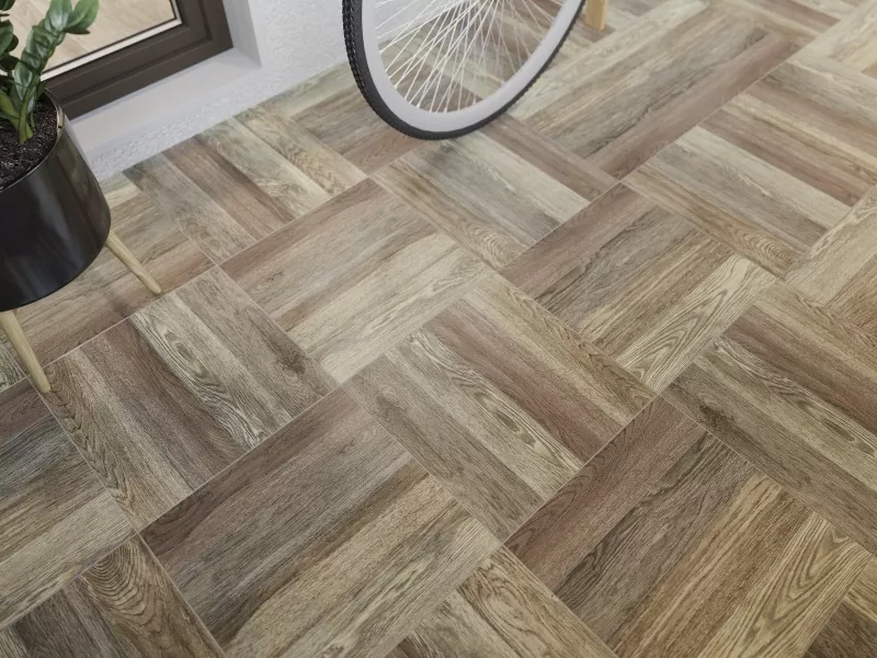 Керамогранит A15996 Woodstory многоцветный рельеф 42x42