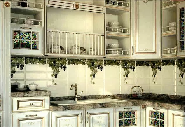 Плитка Decor Cen. Hojas Crema 10x30
