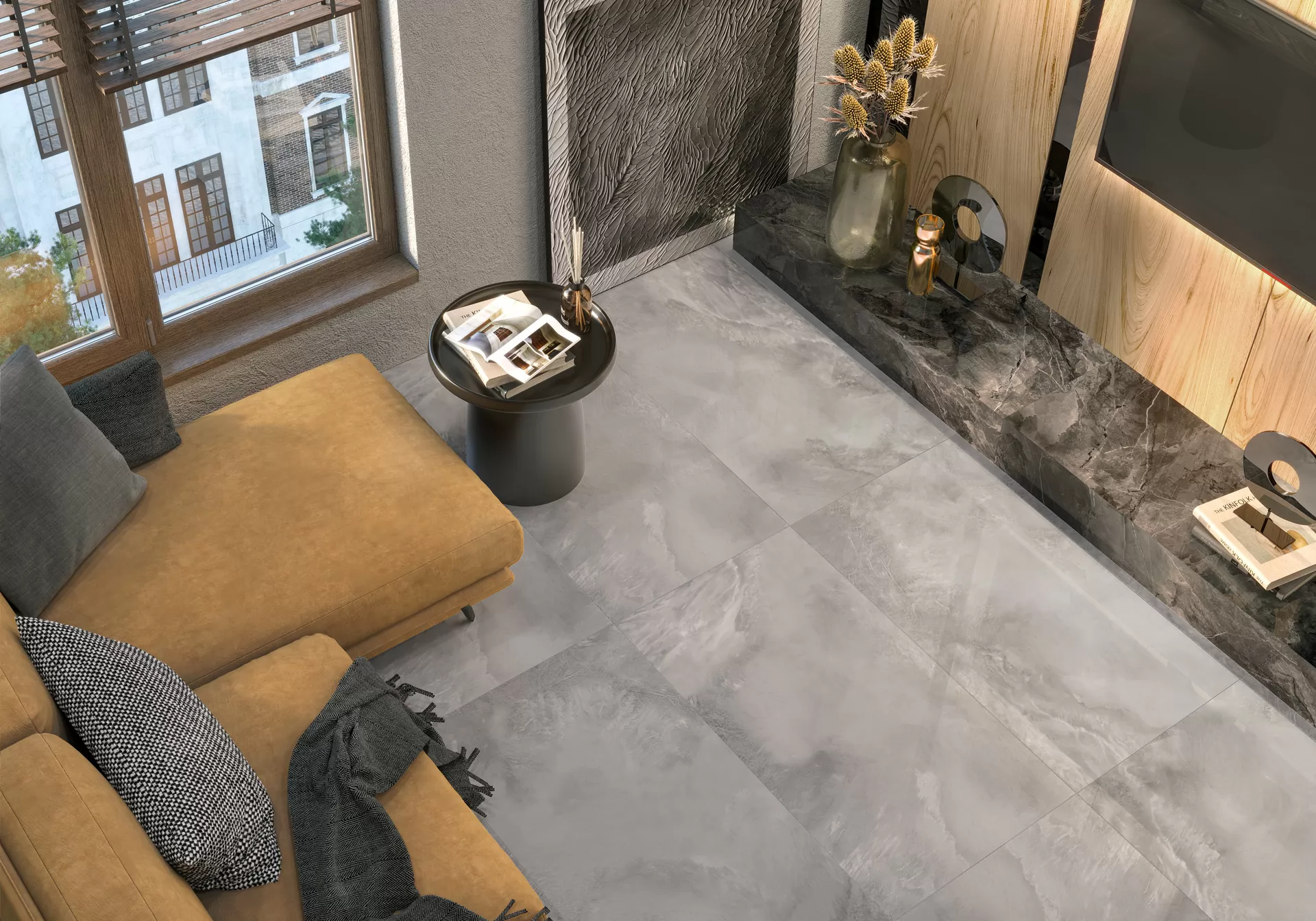 Керамогранит 60120ELX15P Elixir Gray полированный 600x1200x7