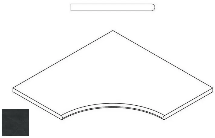 Керамогранит 620090000409 Titanio Bordo Angolare Round 30 60x60