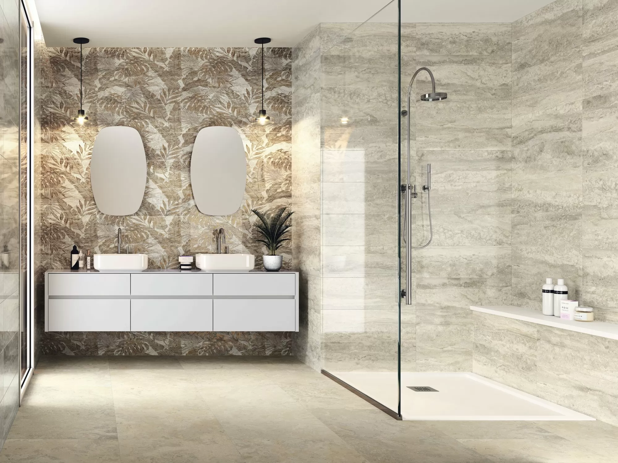 Плитка A036493 Moldura Travertino Matt Brescia 5x25