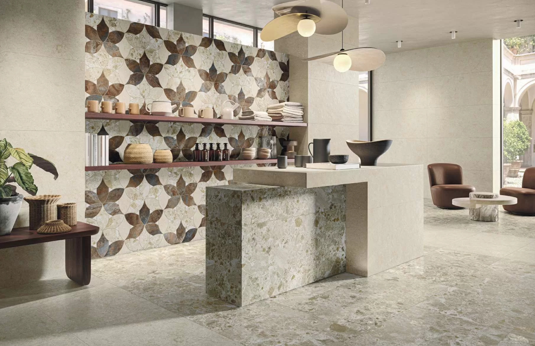 Керамогранит 136897 Mockup Ostuni Cream Nat Ret 60x120