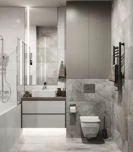 Керамогранит 16669 Sense серый рельеф 44,8х89,8