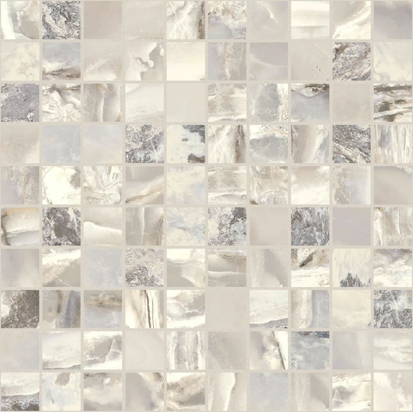 Мозаика 767761 Onyx&More White Blend Satin Mosaico 3x3 30x30