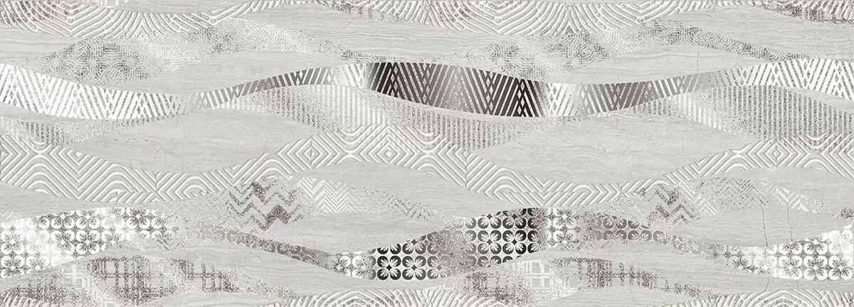 Плитка 587672001 Trevi Decor Grey Onda 25.1x70.9