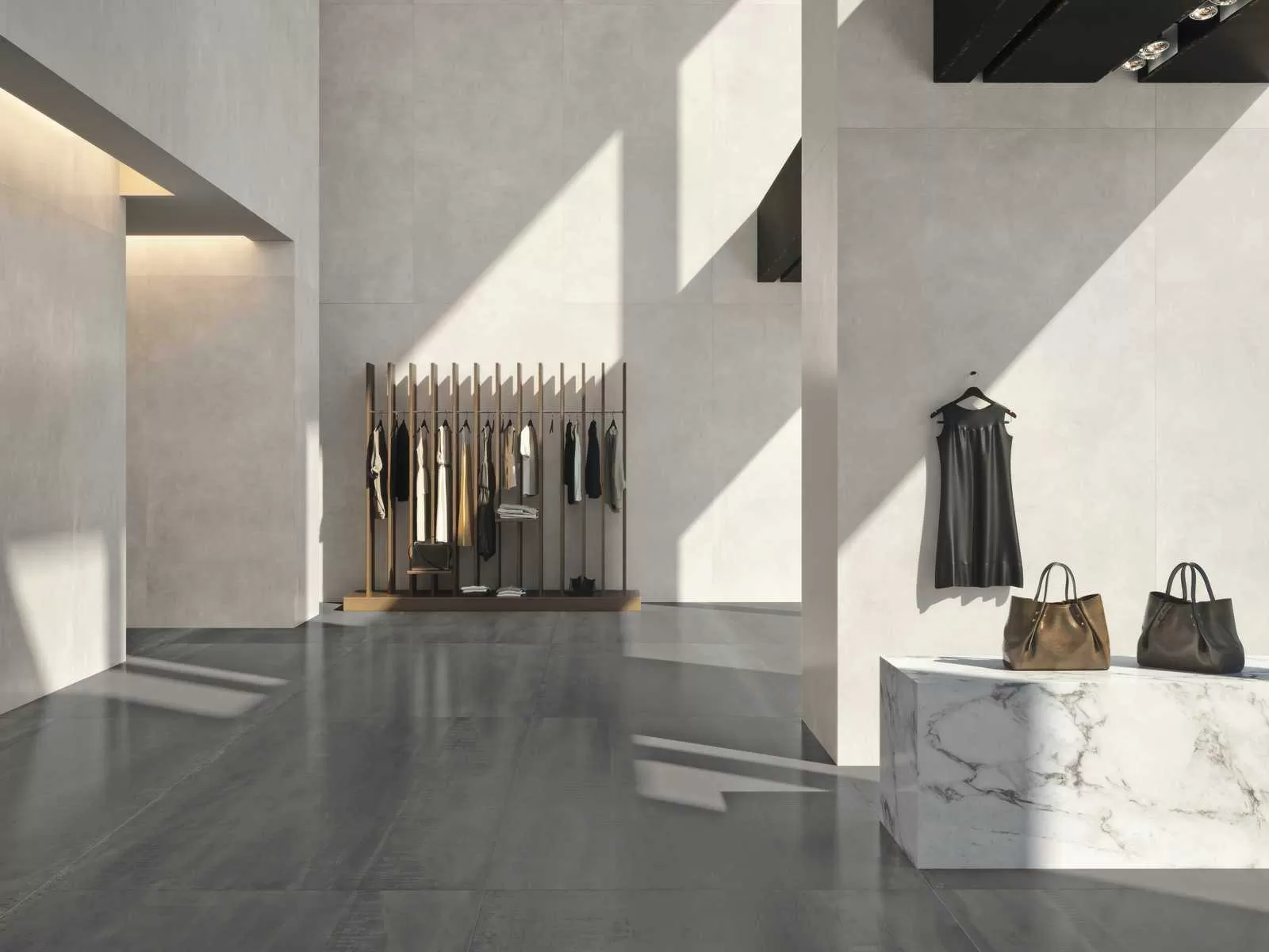 Керамогранит M386 Grande Concrete Look White Stuoiato 12mm 162х324