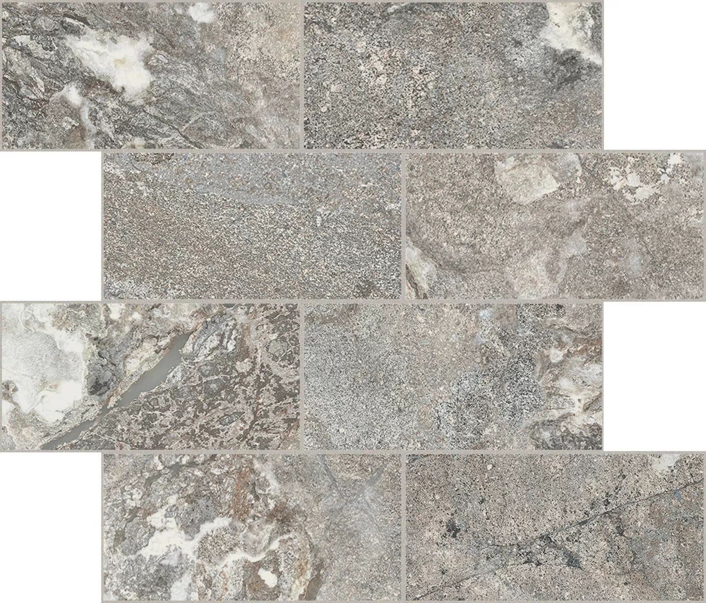 Мозаика 767713 Onyx&More Silver Porphyry STR Modulo Muretto 6mm 7,5x15 30x30