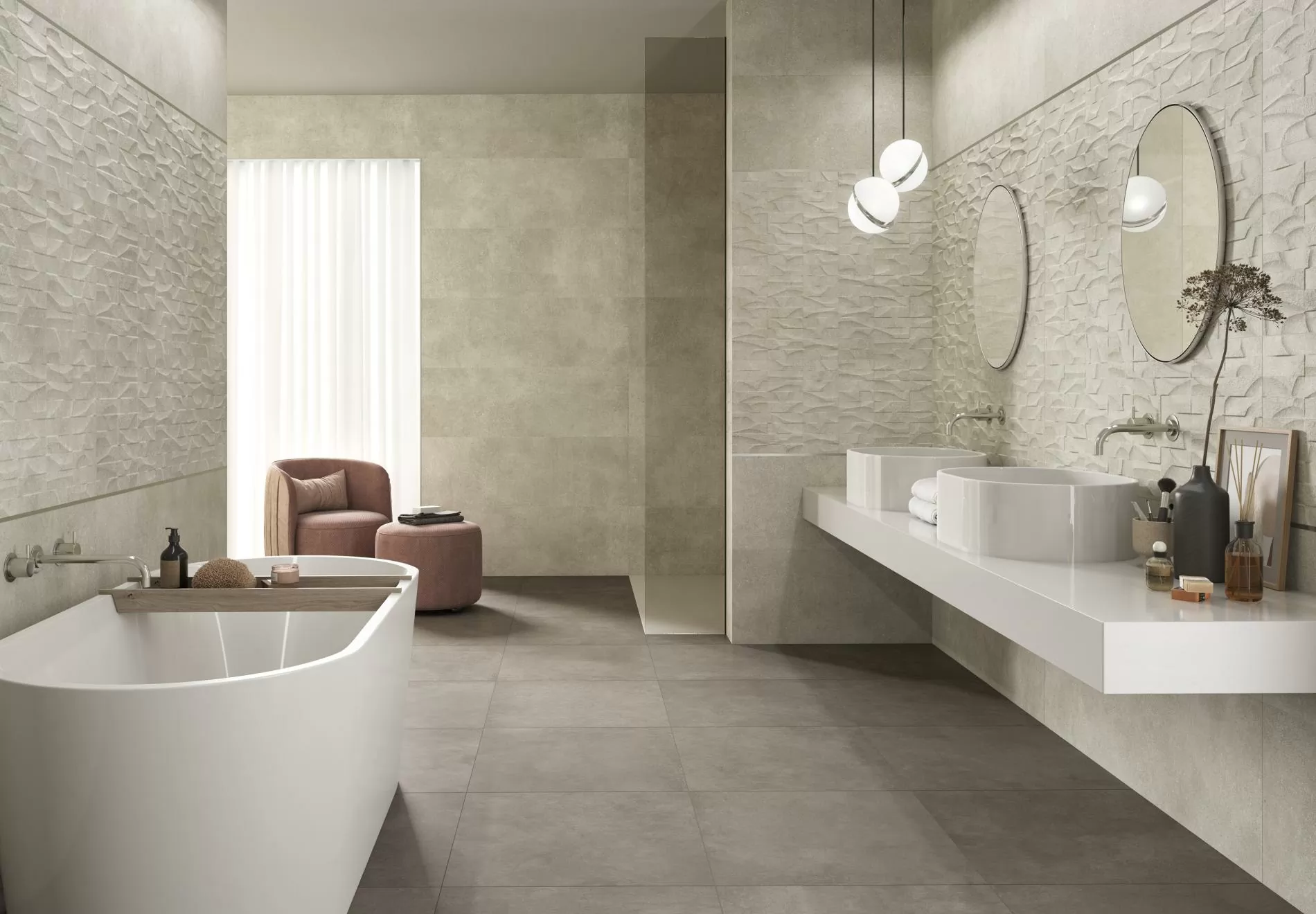 Плитка Odeon Gris Decor Rec 30x90