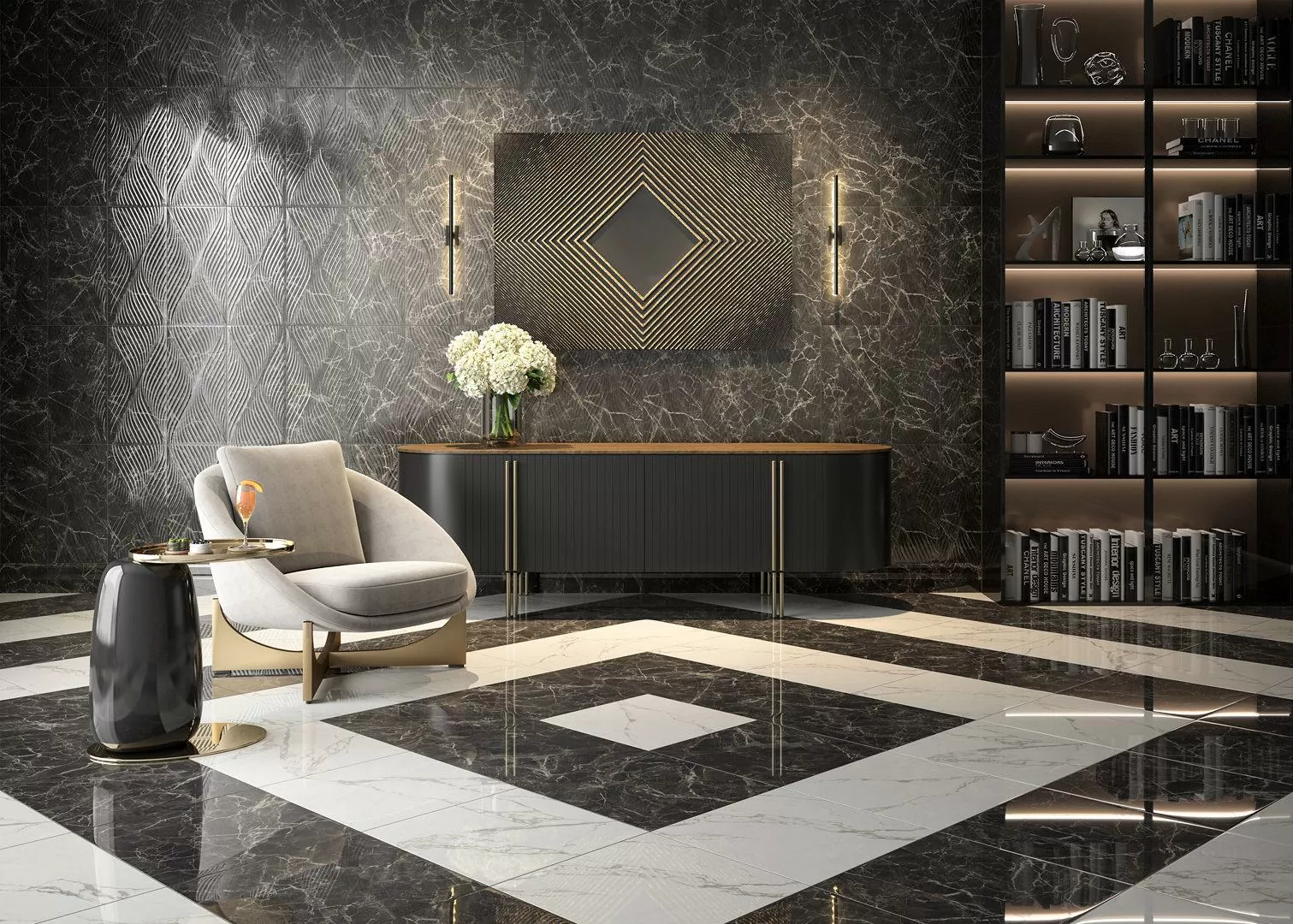 Керамогранит VT/A634/SG459420RL Декор Коррер 1 лаппатированный обрезной 50x50x0,85