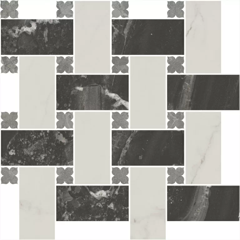 Керамогранит ID163 Декор Риальто 3 наборный матовый 43,5x43,5x0,9