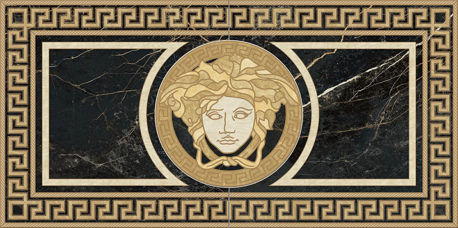 Керамогранит 240433 MARBLE ROSONE NERO S.LAUREN 58,5x117,2