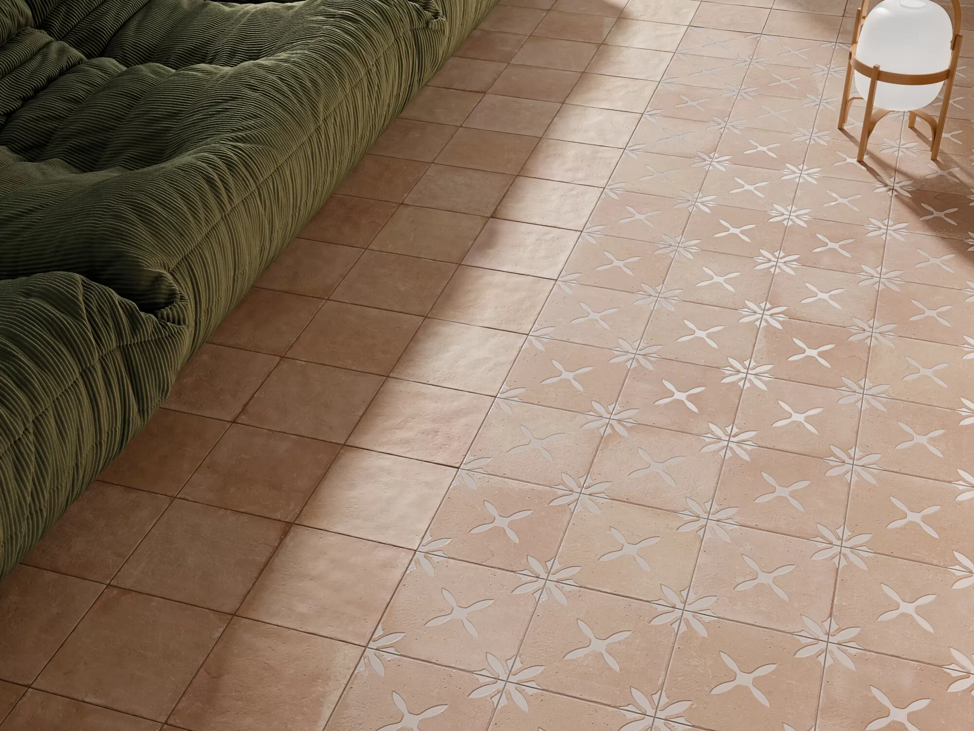 Керамогранит 40802 Pangea Clay Flower LT 22,3x22,3