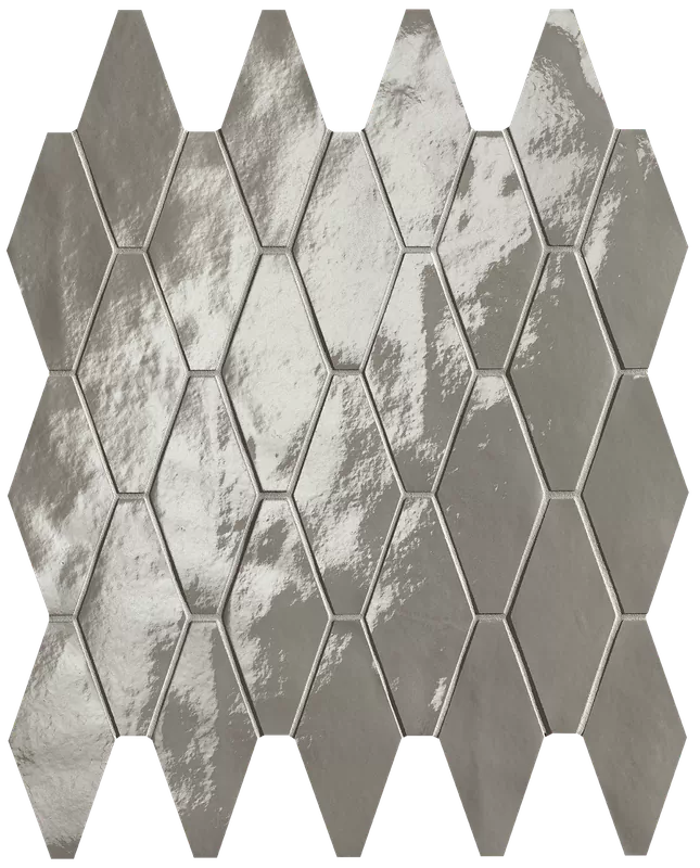 Мозаика fRXA Glim Grigio Fumo Rombi Mosaico Brillante 31x35,5