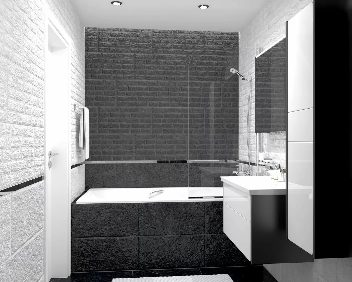 Керамогранит Loft чёрный 30х60