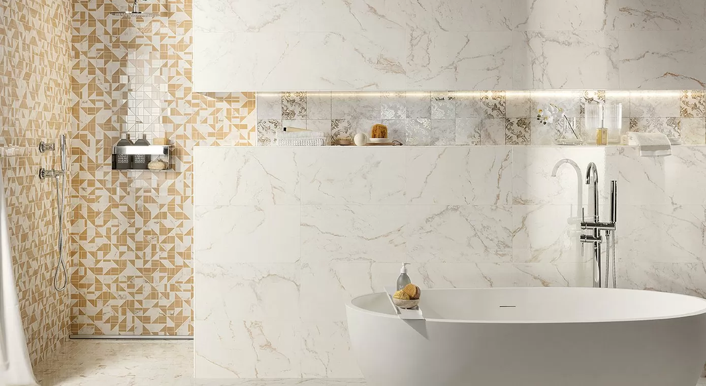 Плитка fQNI Roma Gold Carrara Superiore Brillante 30,5x56