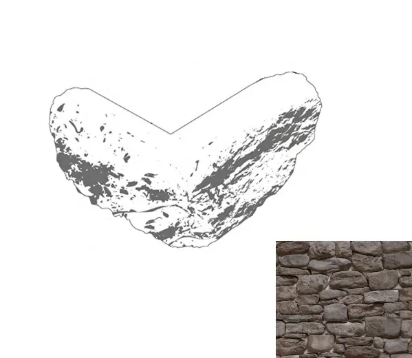Искусственный камень Дублин 121 Угол 100-280х100-180х85-220х45