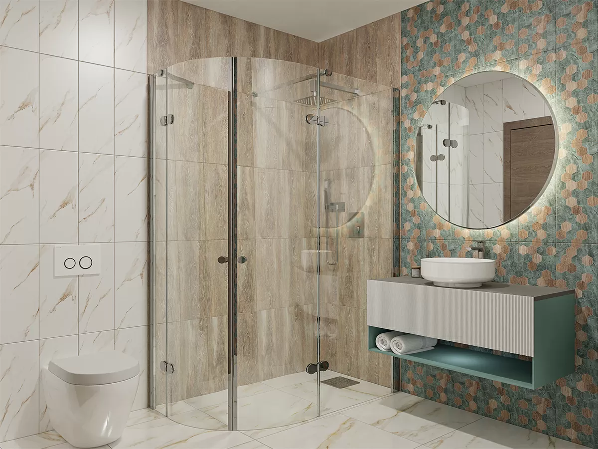 Плитка Панно Calacatta Ivori Strelitzia 50,5*40,2