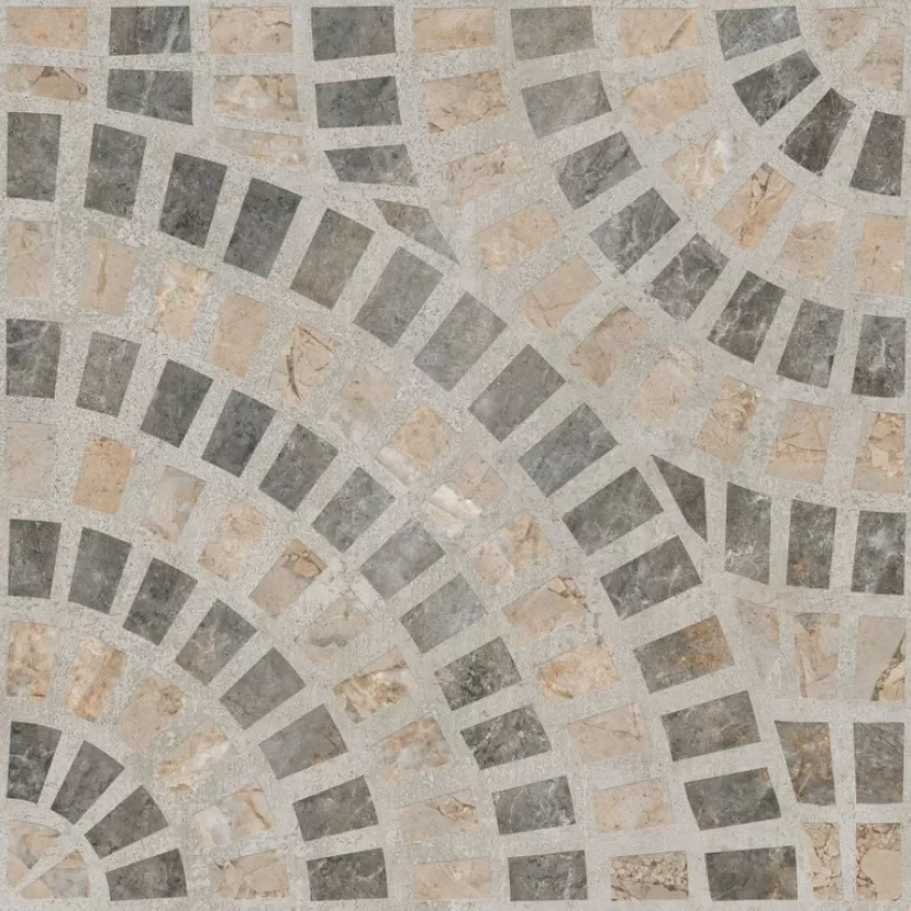 Керамогранит K949793LPR01VTE0 Marble-Beton Декор Круговой Темный 60x60