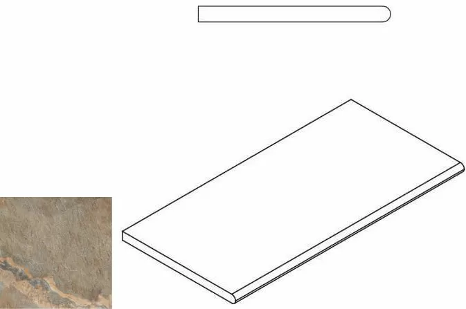 Керамогранит 620090000215 DARK BORDO ROUND 30x60