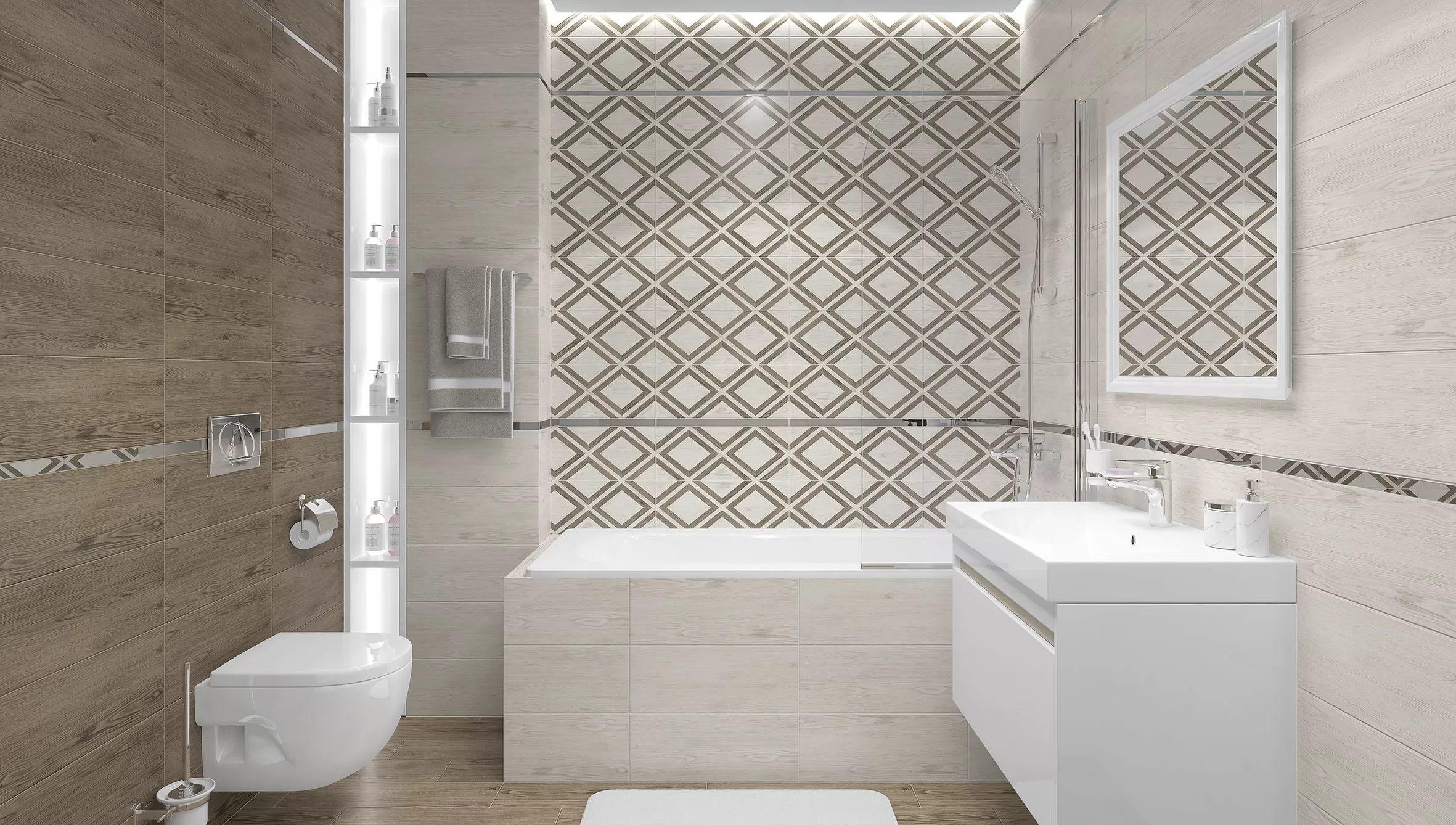 Керамогранит Wisdom коричневый 14,7х59,4