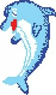 Мозаика Y345-8 Porcelain Mosaic Design Dolphin-10 5x5 (240x420)