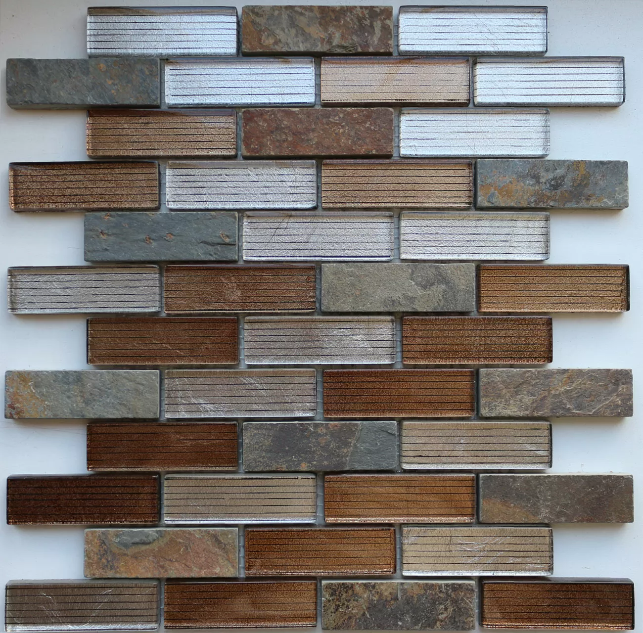 Мозаика Naturelle Alcantara Ruggine 23x73 30.5х30.5