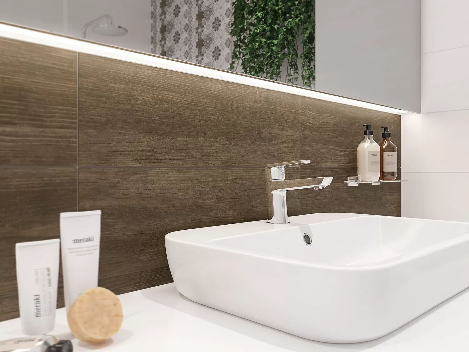 Керамогранит C-FF4M052D Finwood белый 18.5x59.8