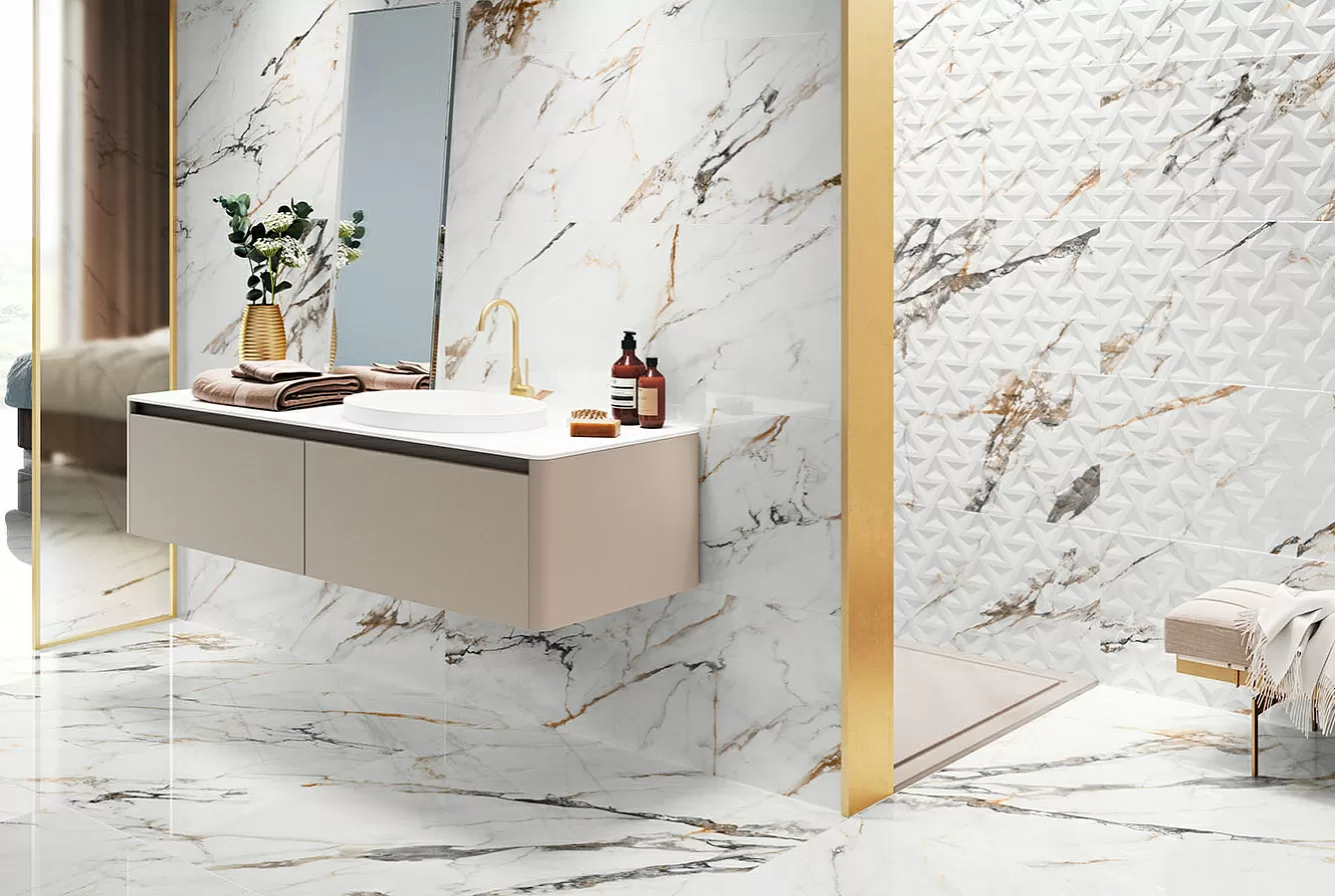 Плитка 1219 FIRENZE CALACATTA GOLD REL GEO RET 40x120