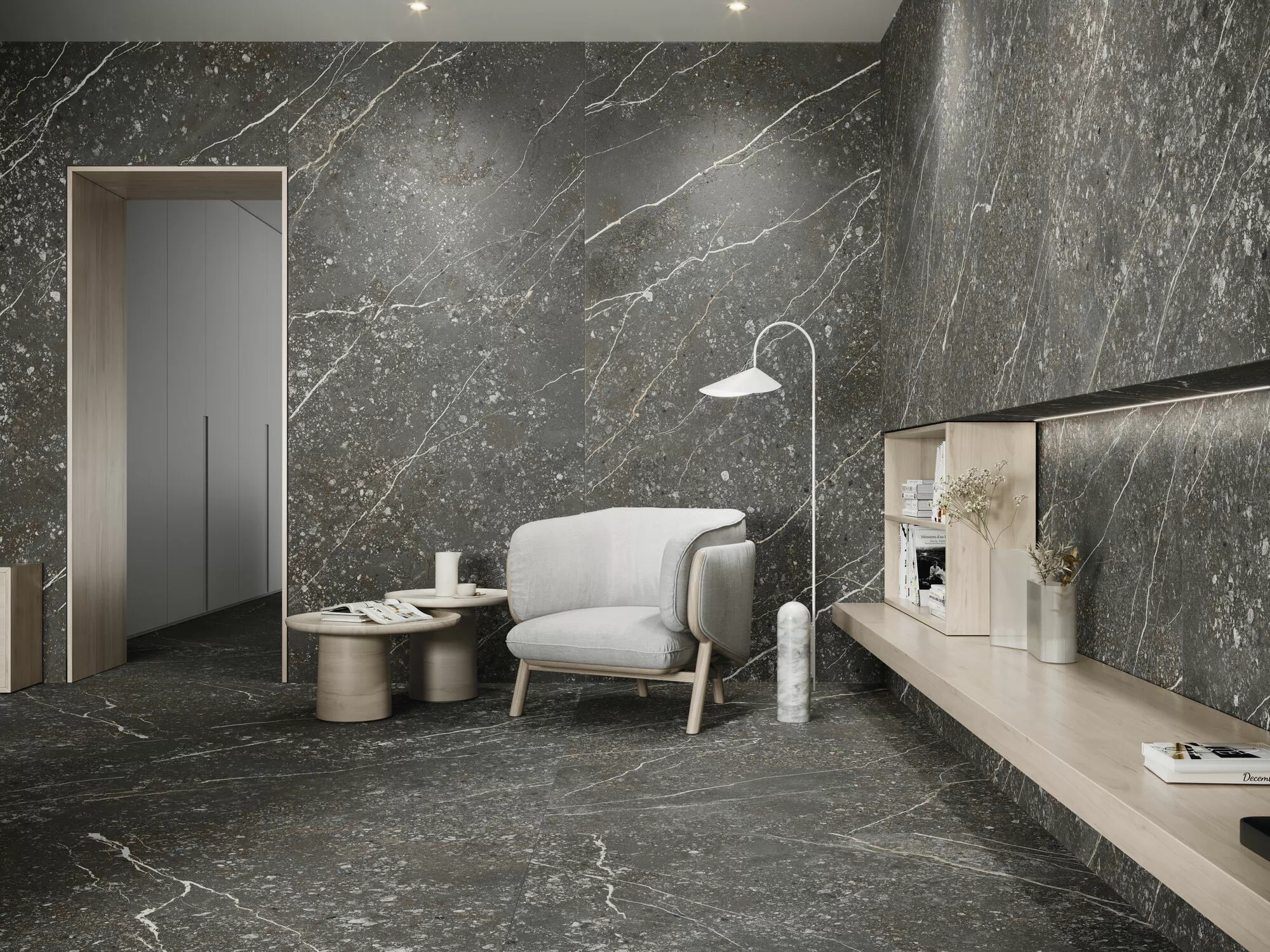 Керамогранит Volcano Nero Rect 120x260
