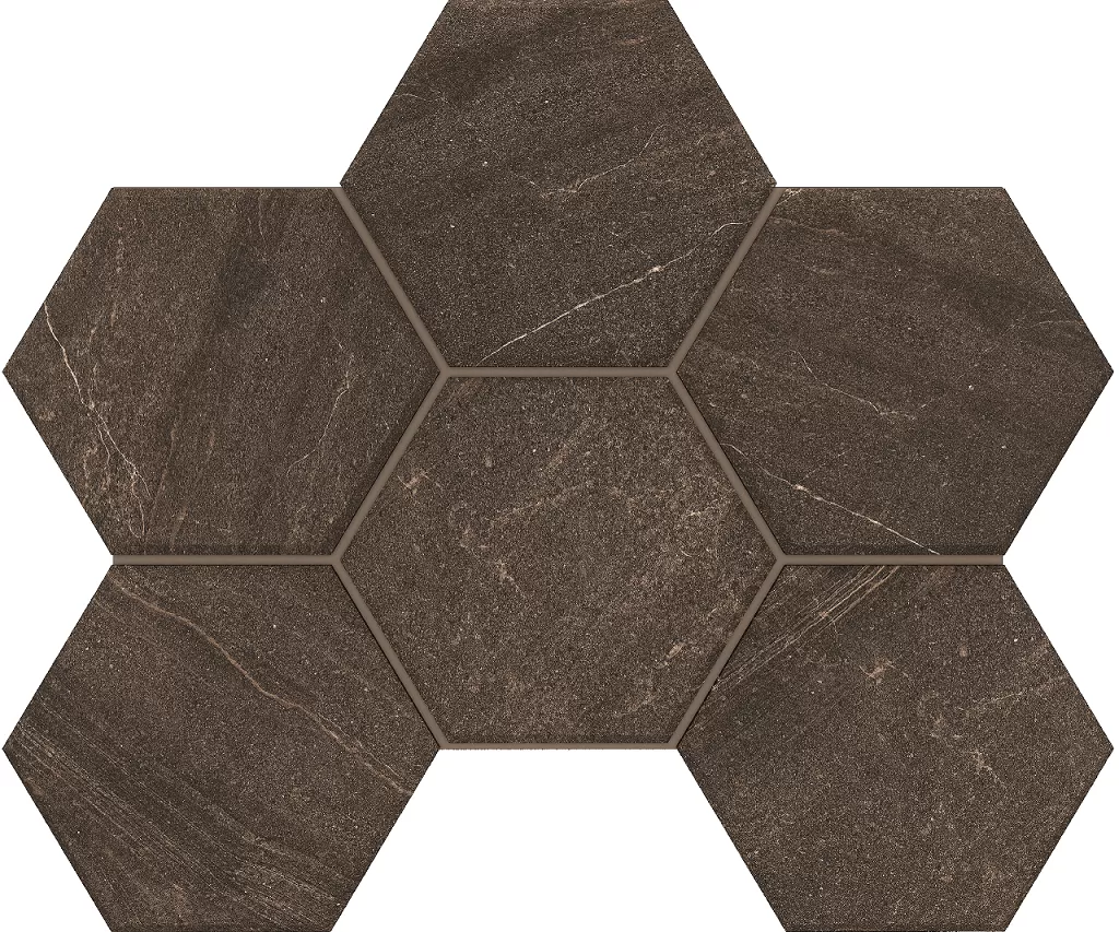 Мозаика Мозаика GB04 Gabbro Hexagon неполированная 25x28.5