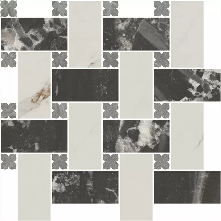 Керамогранит ID163 Декор Риальто 3 наборный матовый 43,5x43,5x0,9