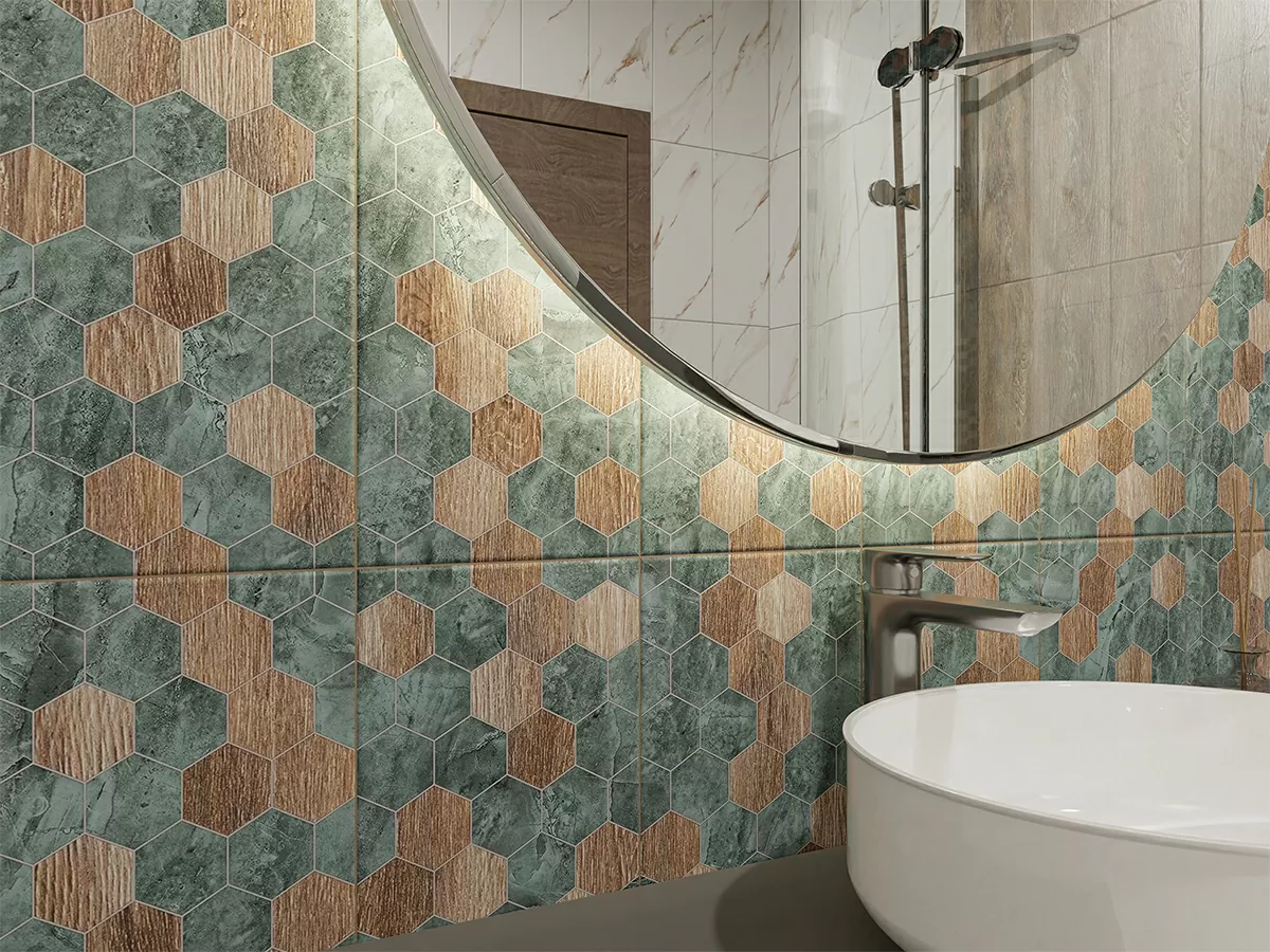 Плитка Панно Calacatta Ivori Strelitzia 50,5*40,2