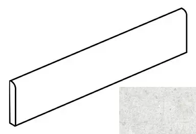 Керамогранит K-2060/MR/p01 Плинтус Monochrom Белый 76x1200x10