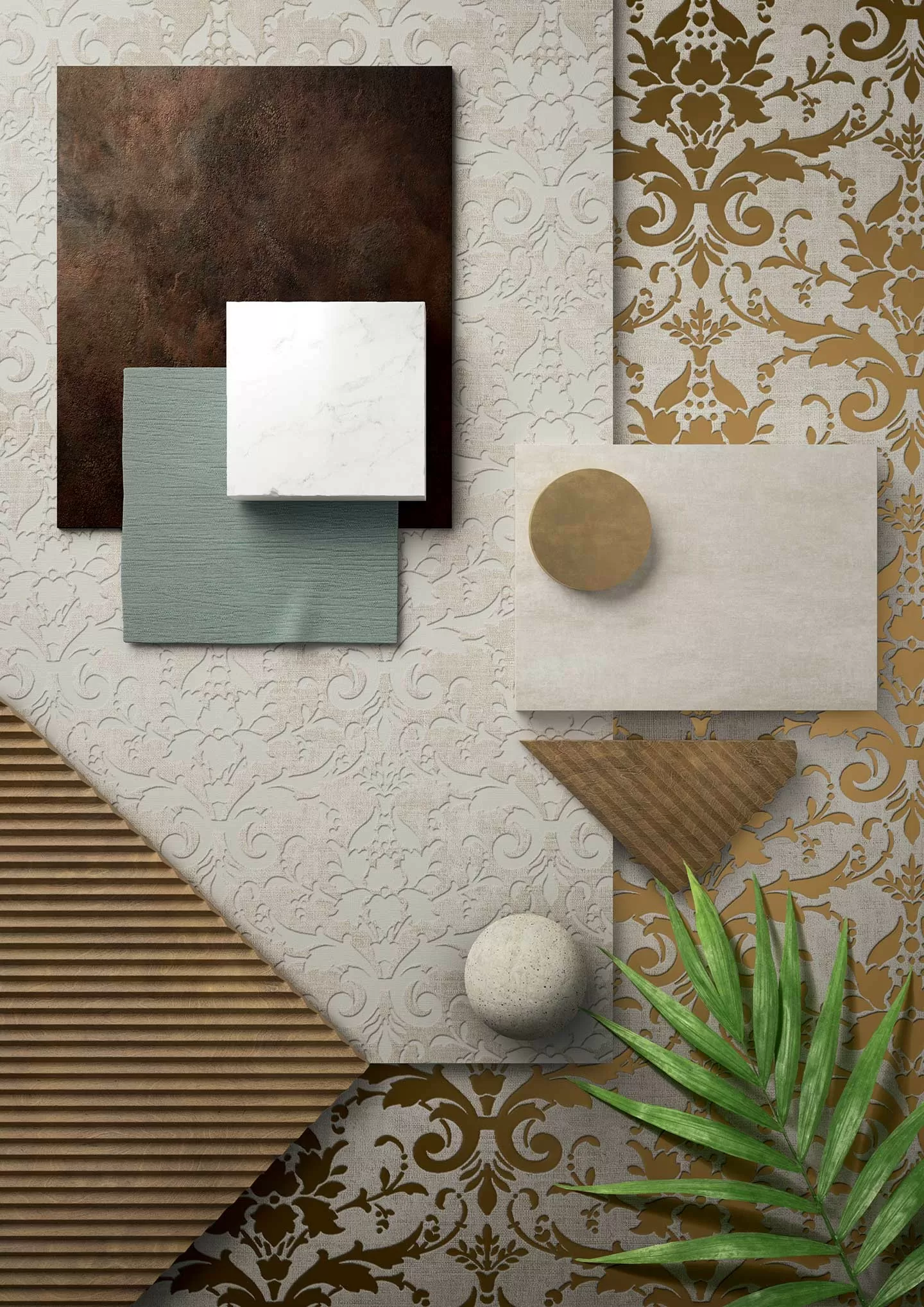 Керамогранит 752612 Tesori Decoro Monile Grigio Semp. 6mm 120x240