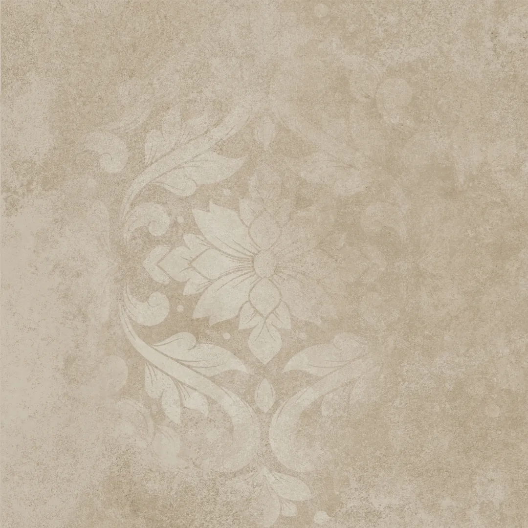 Керамогранит KM4040G0051N Хадду бежевый матовый декорированный 40,2x40,2x0,8