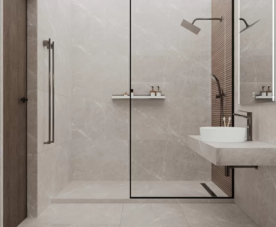 Керамогранит Pietra Grigio светло-коричневый матовый карвинг 60х60
