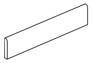 Керамогранит K-340/MR/p01 Плинтус Vetro Белый 76x600x9