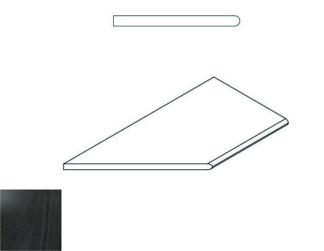 Керамогранит 620090000231 CARBON BORDO ROUND SX 30x60